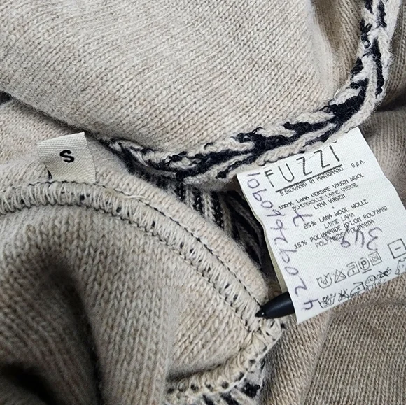 🇮🇹 Gorgeous Long Cardigan in Pure Wool, by Fuzzi S. Giovanni in Marciano - Picture 10 of 11